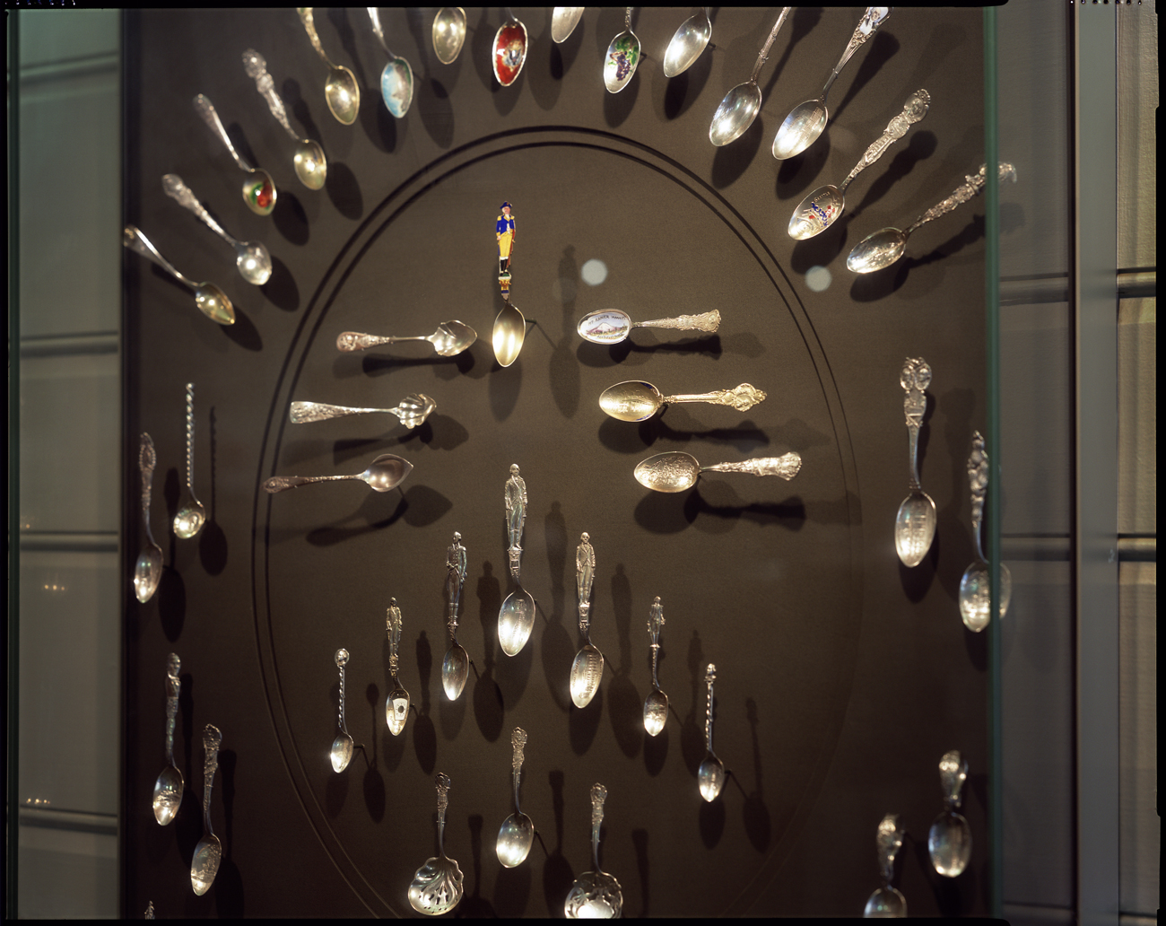 Spoon display, Mount Vernon, Virginia, 2017